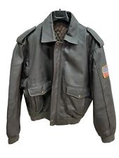Giubbotto jacket pelle leather aviatore moto bikers tg 48 marrone simil avirex 