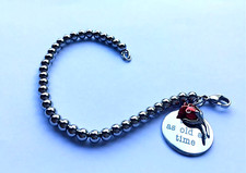 Bracciale Collana la Bella e la Bestia tale as old as time Rosa Rossa incantata