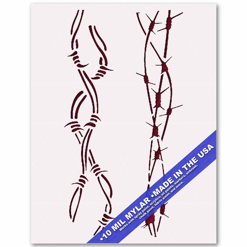Stencil filo spinato bordo - filo,
