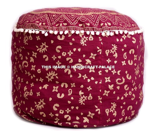 Pouf indiano maroon grande - indiano,