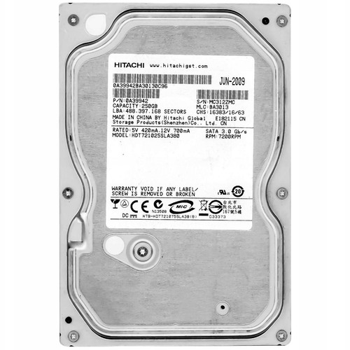Hitachi hdd hard disk 250gb - hitachi,