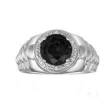 Naturale Onice Nera Gemma Con