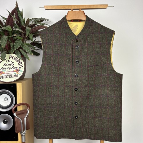 Gilet harris tweed western - tweed,