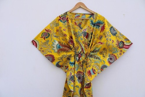 Robe maxi coton kaftan - en,