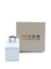 Anello "Recarlo", da donna realizzato in oro bianco 18 kt con rubini e diamanti.