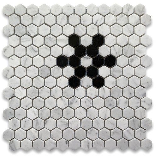 Piastrella mosaico fiocco - , di