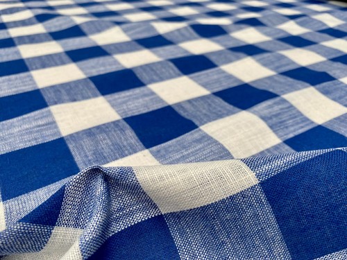 Tessuto lino quadri gingham - a,