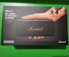 Cassa Marshall Emberton II Bluetooth Altoparlante Cassa Senza Fili NUOVA NERA