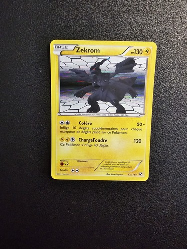 Carte pokémon zekrom 114 - zekrom, 47/114