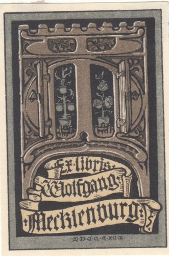 Exlibris bookplate litografia - bookplate,