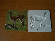 figurina animali GAZZELLA ed.KELLOGG'S figurina plastica in rilievo