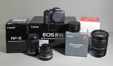 KIT CANON R 10 con obiettivo 18-45  + OBIETTIVO CANON 18-150 RF + ADATTATORE R
