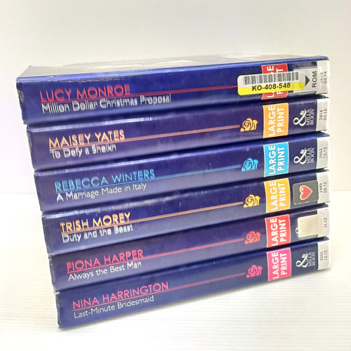 Mills boon large print - 6x,