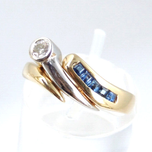 Splendido anello zaffiro - , e