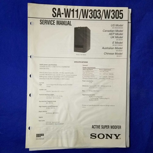 Sony w11 w303 sa - sony, sa-w11