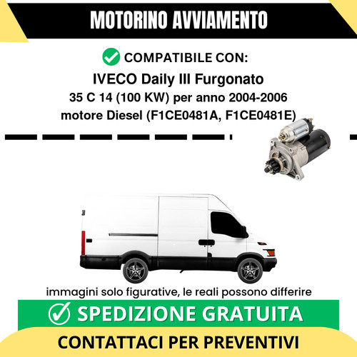 Motorino avviamento iveco - avviamento,