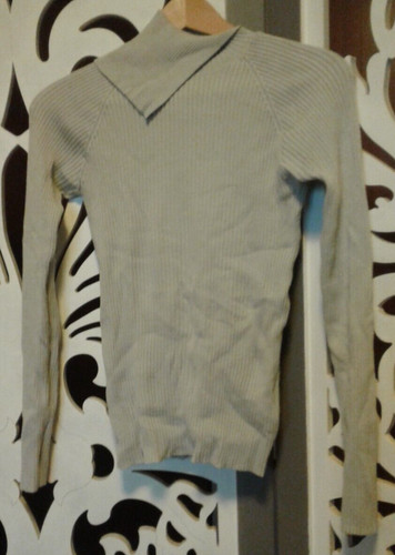 Maglia grigia lunga - , collo