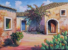 Quadri dipinti di paesaggi e