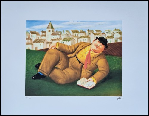 Fernando botero man con book - man,