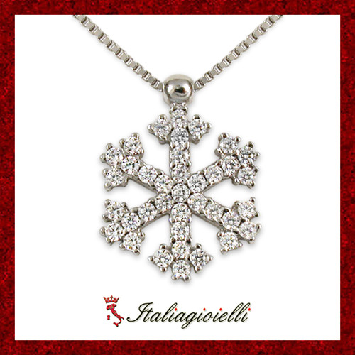 Collana fiocco neve donna - collana,