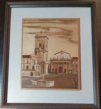 Quadro intarsiato - Piazza