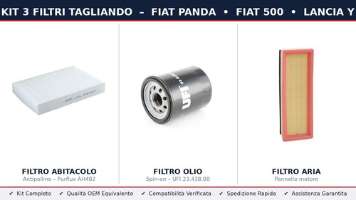 Kit filtri tagliando panda - 3,