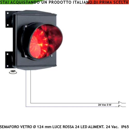 Semaforo led luce rossa 24 - semaforo,