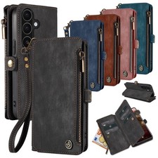 Custodia cellulare per Samsung Galaxy A56 5G portafoglio portafoglio wallet cover vetro 9H