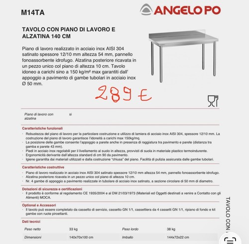 Tavolo angelo con piano - angelo, po