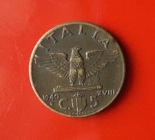 5 CENTESIMI 1940 ERRORE - DUE
