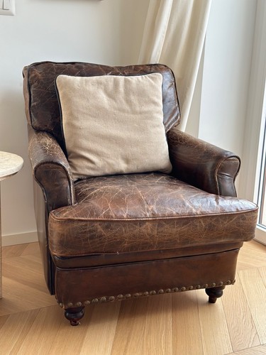 Poltrona cuoio marrone - poltrona,