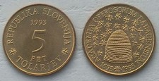 Slovenia 5 Tolarjev Moneta