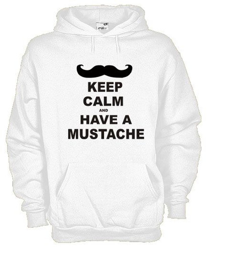 Felpa kj35 moustache keep calm - felpa,
