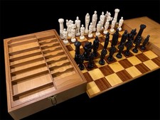 Scacchi ANRI “Toriart Set Romani /teutoni +Scacchiera e Cofanetto Vintage 1958”