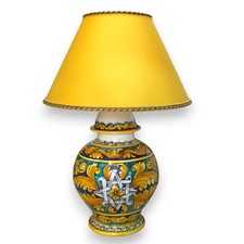 Lampada Barocca in ceramica Caltagirone - 70 cm ca. Decoro Barocco e Geometrico