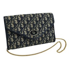 Dior Vintage Trotter borsa a tracolla tela blu navy autentica F1008655