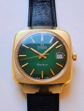 Omega Genève 166.0164 automatico - quadrante ragno verde originale, vintage anni 70