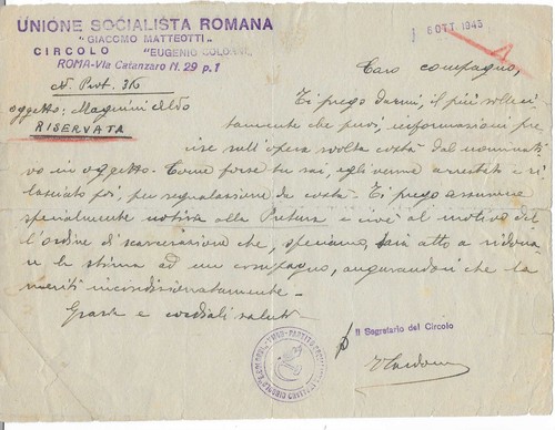 Unione socialista romana - unione,
