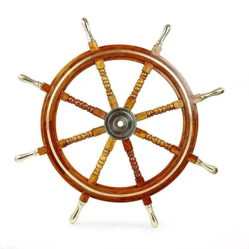 Ruota antica nautica legno - ruota,