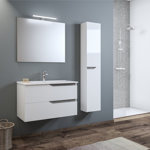 Mobile bagno sospeso - , bianco