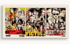 Tarantino locandine film - Quadro stampa su Canvas montato su telaio in legno