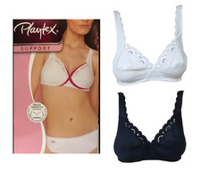 Reggiseno senza ferretto senza imbottitura in pizzo Playtex P6695 Cotton Support