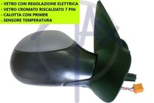 SPECCHIO SPECCHIETTO RETROVISORE ELETTRICO DX PER PEUGEOT 206 CC ( 2003 - 2009)
