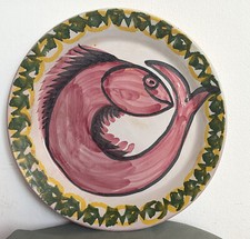 ENORME PIATTO IN MAIOLICA DI CALTAGIRONE CERAMICA SICILIANA,VECCHIA MANIFATTURA