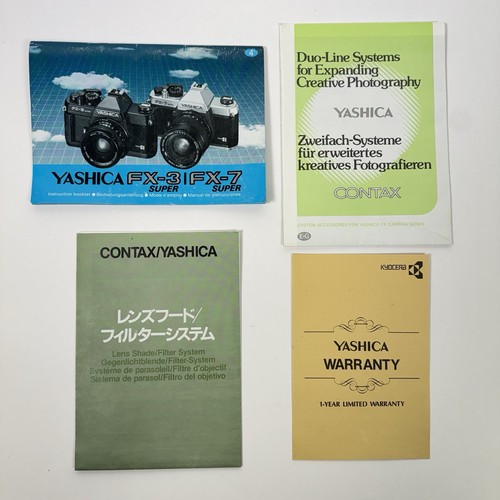 Yashica 7 manuale - yashica, fx-7