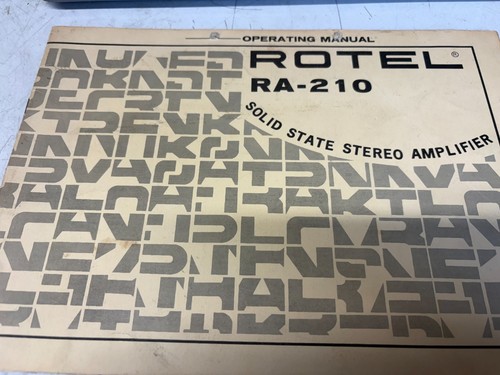 Rotel 210 solid state - rotel,