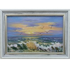 Quadro olio paesaggio marino