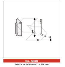 20 x ZAPPETTE ZAPPE MOTOZAPPA MOTOCOLTIVATORE VALPADANA VMC 130 H55 L140 40x6