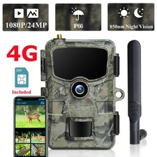 Confezione da 2 Campark 24MP 4G LTE Wireless Cellular Trail Camera Wildlife Gioco Scheda SIM