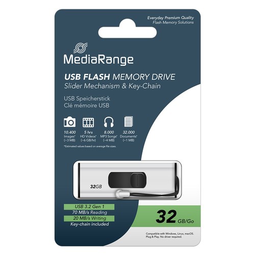 Mediarange pendrive usb 32gb - mediarange,